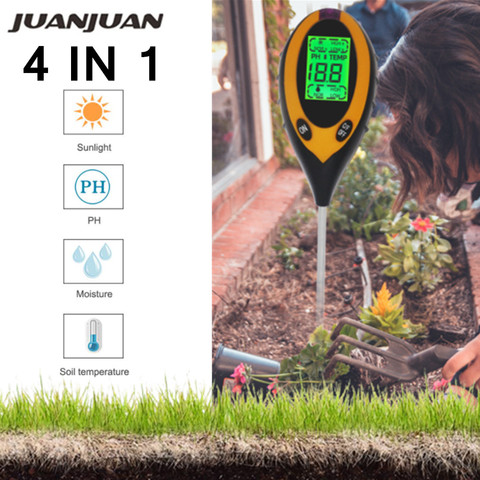 3/4 In 1 Soil Ph Meter Tester Soil PH Moisture Testing Temperature Sunlight Intensity Measurement Analysis Acidity Alkali Tool ► Photo 1/6