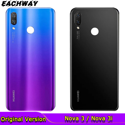 For Huawei Nova 3 Battery Cover Back Glass NOVA3 Rear Door Housing Case for Huawei Nova 3 Battery Cover PAR-LX1 PAR-LX9 Replace ► Photo 1/6