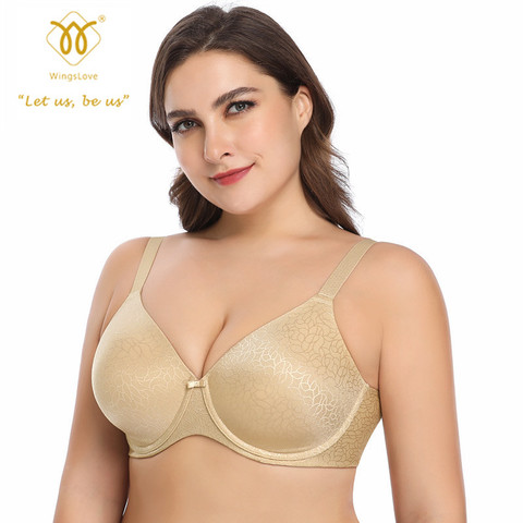 Wingslove Women's Minimizer Bra Plus Size Full Coverage Molded Cup  Underwire Everyday Bra - Price history & Review, AliExpress Seller -  WingsLove Official Store