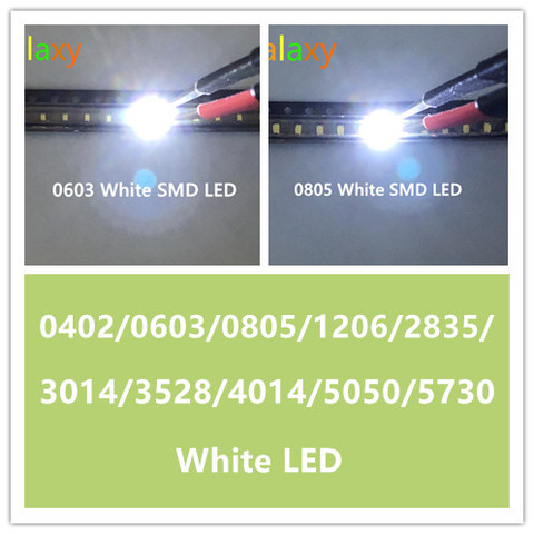 SMD 0402 0603 0805 2835 3528 1206 5050 5730 3014 4014 Diodo white/warm white light emitting diode SMD super bright LED 3V 100pcs ► Photo 1/2