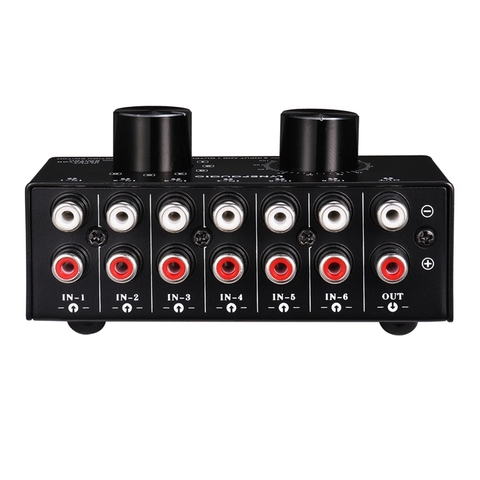 6 Input 1 Output Switcher o Source Selection Switcher RCA o Input Signal Selector Switch with Volume Adjustment and Manu ► Photo 1/6