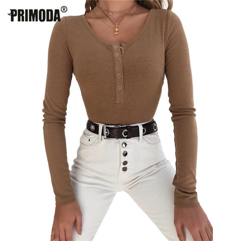 Female Skinny Body Spring Autumn Bodycon Bodysuit Feminino Solid Sexy Club Stretchy Rompers Long Sleeve Knitted Bodysuit PR0044 ► Photo 1/6