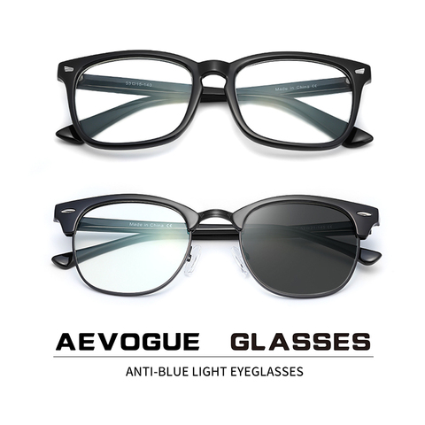 AEVOGUE Photochromic Glasses Prescription Frame Men Optical Eyeglasses Women Eyewear Anti Blue Light Glasses ► Photo 1/6