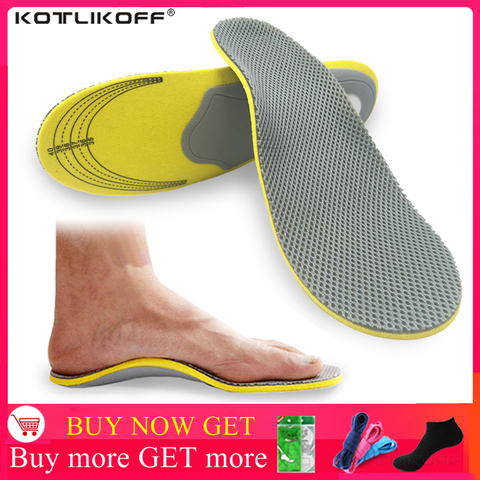 Men Orthopedic Insoles 3D Flatfoot Flat Foot Orthotic Arch Support Insoles High Arch Shoe Pad Insole Accessories For Women Shoes ► Photo 1/6