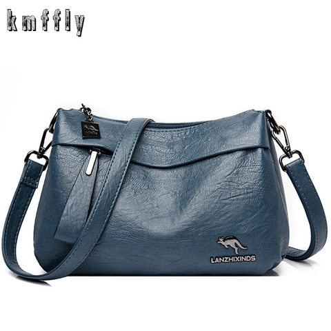 New Blue Leather Bags Women Purses and Handbags Luxury Handbags Women Bag Designer Brand Shoulder Crossbody Bags for Women 2022 ► Photo 1/6