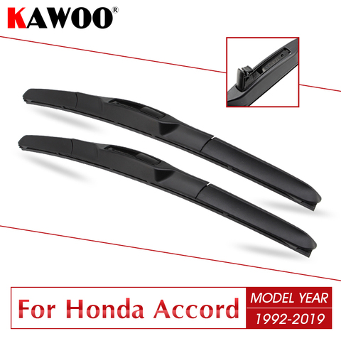 KAWOO Car Wiper Blade for Honda Accord 8 5 6 7 9 10 Car Windcreen Wiper Blades 2003 2007 2008 2009 to 2022 Year Fit for Hook Arm ► Photo 1/6