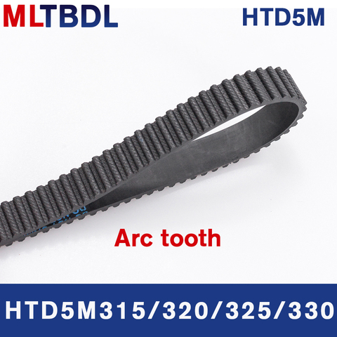 HTD 5M Timing Belt 315/320/325/330mm Length 10/15/20/25mm Width 5mm Pitch Rubber Pulley Belt Teeth 63 64 65 66 synchronous belt ► Photo 1/6