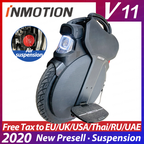 INMOTION V11 unicycle New booking presell monowheel electric unicycle one wheel air suspension stand 2022 ► Photo 1/1