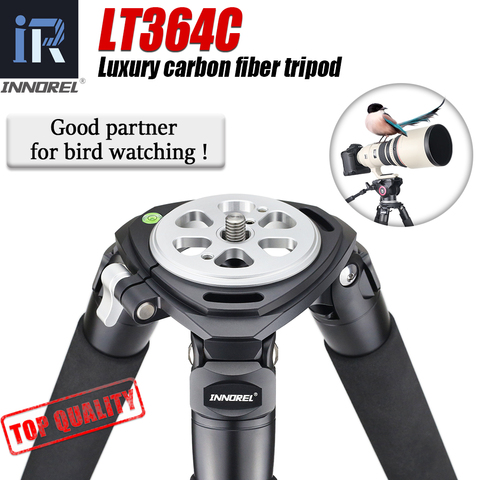 LT364C Luxury 10 Layers Carbon Fiber Tripod for Camera Professional Birdwatching Fluid head  for Canon Nikon Sony DSLR 36mm Tube ► Photo 1/6