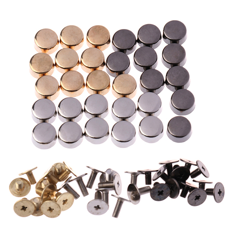 10sets DIY Leather Buttons Screw Wear Protection Bag Bottom Studs Rivets For Bags Hardware Belt Accessories For Bag Feet Screw ► Photo 1/1