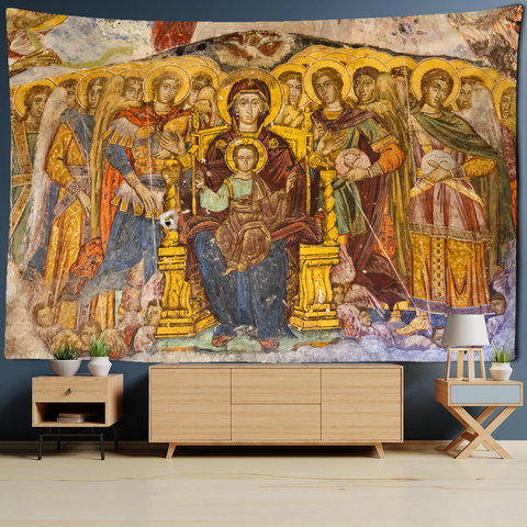 Imperium Romanum Picture Tapestry King Justinian dynasty Retro Wall Cloth Wall Tapestries Boho Home Decor Wall Art Mural Macrame ► Photo 1/6