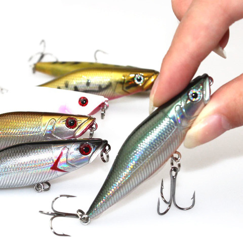 Walk Fishing 1Pcs 7cm 7.2g Popper Fishing Lures 3D Eyes Bait Crankbait Wobblers Isca Poper Pesca Japan fishing tackle ► Photo 1/6