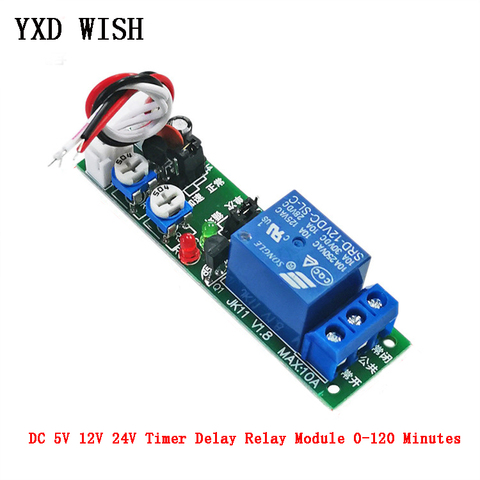 DC 5V 12V 24V Adjustable Cycle 120min Timer Delay On/Off Switch Relay Module 0~120 minutes 1 Channel Timer Control Switch Relays ► Photo 1/2