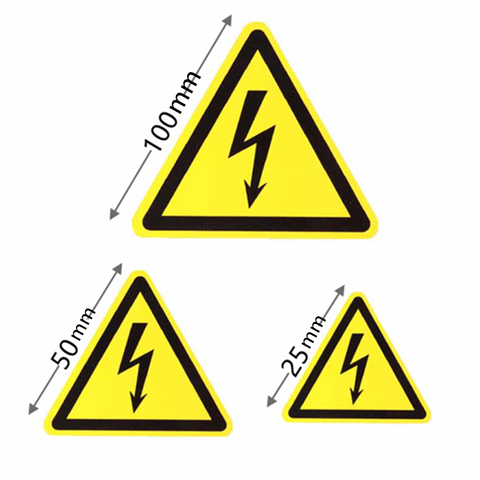 1/3/5Pcs Car Sticker Decal Vinyl Car Bike Bumper Electric Warning Danger Sign 25mm 50mm 100mm PVC Waterproof Danger Notice ► Photo 1/6