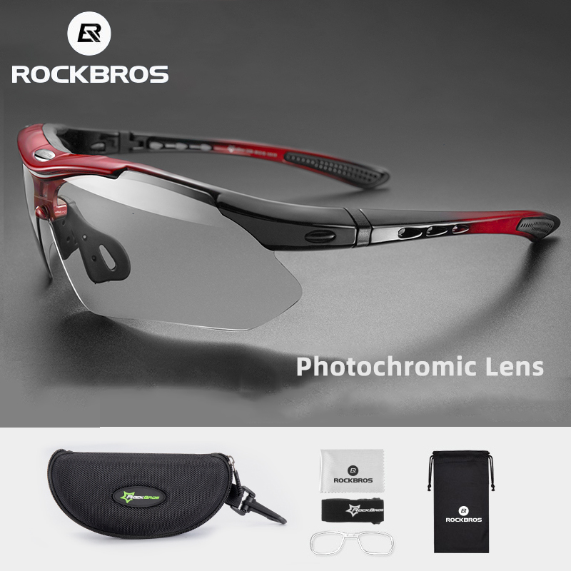 ROCKBROS Bike Polarized Fishing Sunglasses Sports Photochromic Glasses Men UV400 