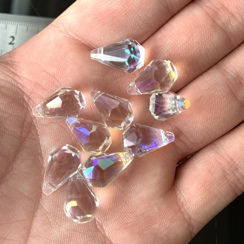 10Pcs Aurora Glass Bead Bowling Faceted Chandelier Part Charm Bottle Spacer Beads DIY Pendant Crystal Prism ► Photo 1/6