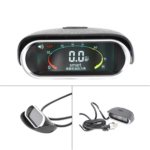 Oil Pressure Gauge Car Engine Oil Pressure Meter Monitor Display Sunshield Oil Pressure Meter Digital Oil Press Gauge 12v/24v ► Photo 1/6