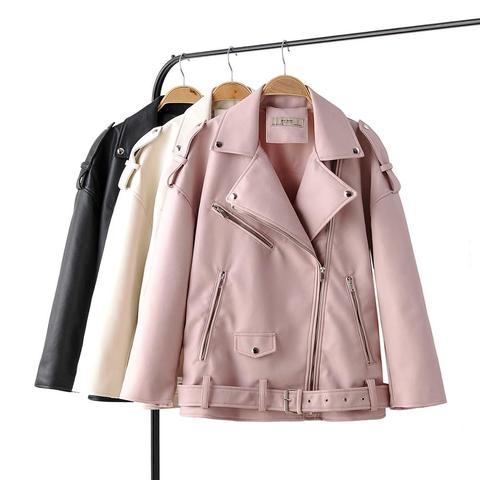 Brand Motorcycle PU Leather Jacket Women Winter And Autumn New Fashion Coat 3 Color Zipper Outerwear jacket New 2022 Coat HOT ► Photo 1/6