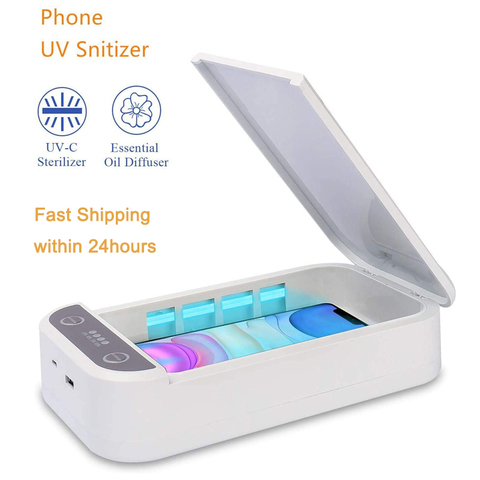 Portable Phone UV Sanitizer Kill Germs USB Portable UV Light Sterilizer Box Bacteria UV Disinfection Lamp Device for Travel Use ► Photo 1/6