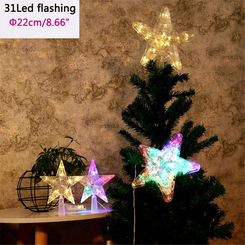 Noel New Year Decoration Christmas Tree outdoor courtyard festival star lights LED five-pointed star twinkly adornos navideños ► Photo 1/6