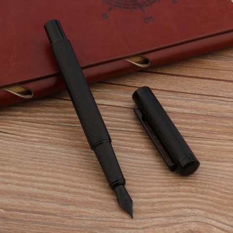 NEW High Quality Brand 1916 Fountain Pen Gift box Set matte black Titanium black NIB PEN Fude Bending Office school supplies ► Photo 1/6