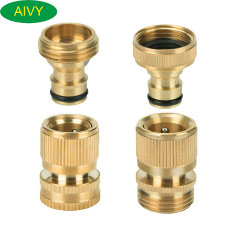 Garden Hose Quick Connector,Solid Brass 3/4