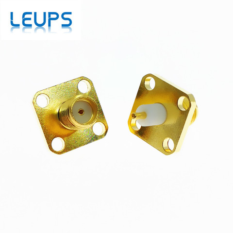 10PCS SMA Female Panel Mount 4 Holes Flange Deck Solder RF Connector ► Photo 1/4