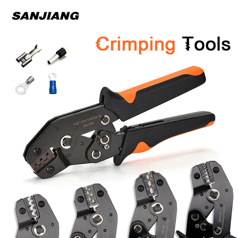 SN-28B/06WF/06/48B/02C Ratchet Wire crimping pliers DuPont Terminals Crimp Pliers mini hand tools Connectors crimper ► Photo 1/6