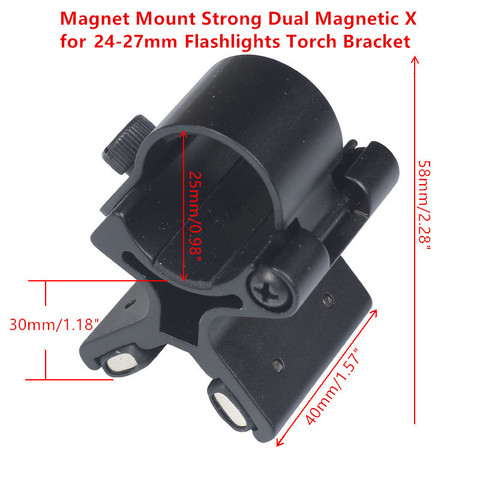 MIZUGIWA Magnet Mount Strong Dual Magnetic X Flashlights Torch Bracket Scope Gun Barrels Mount Tactical with Original Box ► Photo 1/6