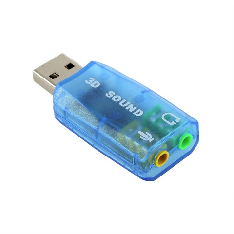 1 pc  3D for Audio Card  USB 1.1 Mic/Speaker Adapter Surround Sound 7.1 CH for Laptop notebook dropshipping ► Photo 1/5