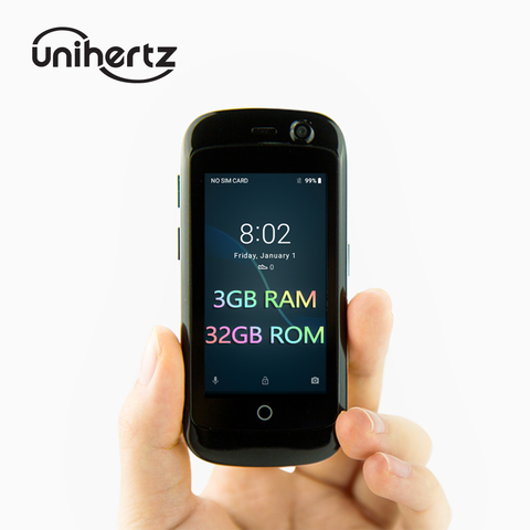 Unihertz Jelly Pro 3GB+32GB, The Smallest 4G Smartphone in The World, Android 8.1 Oreo Unlocked Smart Phone Black ► Photo 1/6