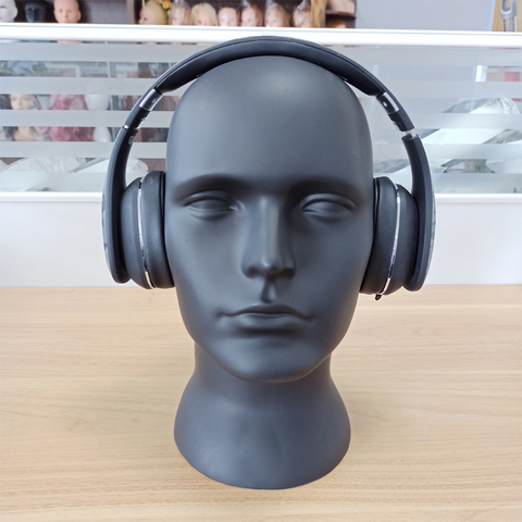 56CM Male Mannequin Dummy Head For Hat Headset Display,Black Manikin Heads ► Photo 1/6