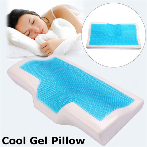 1 Pcs Orthopedic Pillow  Memory Foam Gel Sleeping Pillow Slow Rebound Neck Protection Reduce Pain For Adult Antibacterial Pillow ► Photo 1/6