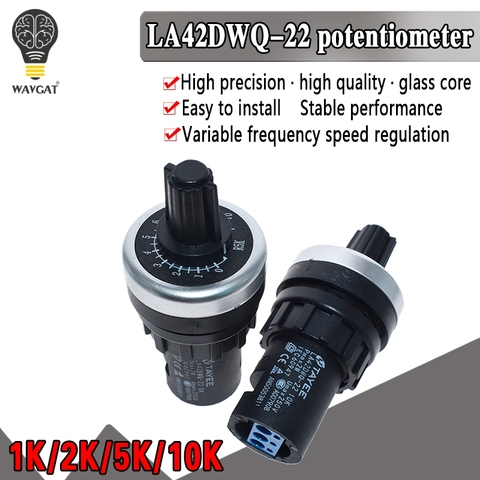 LA42DWQ-22 1K 2K 5K 10K 22mm Diameter Pots Rotary Potentiometer Converter Governor Inverter Resistance Switch ► Photo 1/6