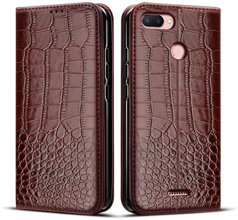 case For Xiaomi Redmi 6 Case Crocodile texture leather Cover Phone Cases For Xiaomi Redmi6 Bumper 6 Coque flip ► Photo 1/5