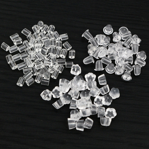 400pcs 5*3mm And 4*2mm plastic Earring Back Plug Cap Nail Accessories Anti-allergic Anti-inflammatory DIY Jewelry Accessories ► Photo 1/5