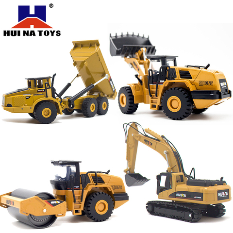 HUINA 1:50 dump truck excavator Wheel Loader Diecast Metal Model Construction Vehicle Toys for Boys Birthday Gift Car Collection ► Photo 1/6