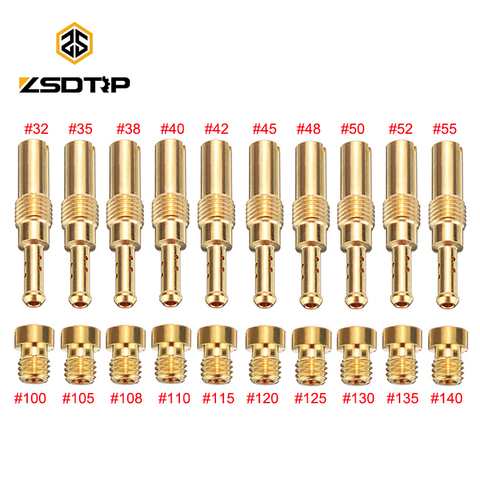 ZSDTRP 20pcs Carburetor Main/Pilot Jet Vice Injector Nozzle For PWK PWM PE PD PJ FCR-MX CV CVK CRS Motorcycle Carburetor Jets ► Photo 1/6