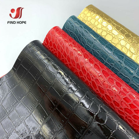 A4 Sheets 20*30cm Highlight Crocodile Pattern PU Faux Leather Fabric Vinyl Embossed Upholstery Wallet Box Bag Craft DIY Earring ► Photo 1/5