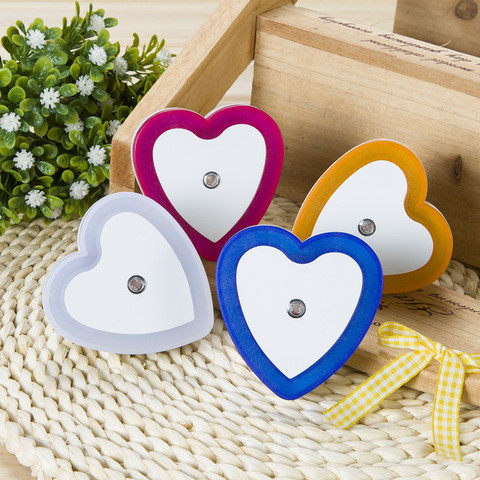 LED night lights wireless light control sensor mini heart-shaped EU US Plug night light living room bedroom bedside lamp ► Photo 1/6