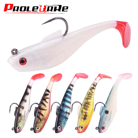 Proleurre Jig Wobblers Fishing Soft Lures 5cm 8cm With Lead Head Hook Silicone Artificial Bait Bass Pesca Tackle Accessories ► Photo 1/6