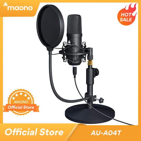 MAONO USB Microphone Kit Professional Podcast Streaming Microphone Condenser Studio Mic for Computer YouTube Gaming Recording ► Photo 1/6