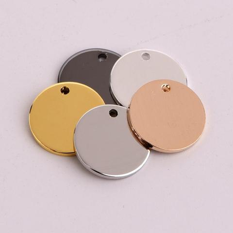 20 pieces of 10 * 1mm5 color single hole glossy round label DIY handmade accessories necklace / bracelet pendant pendant jewelry ► Photo 1/4