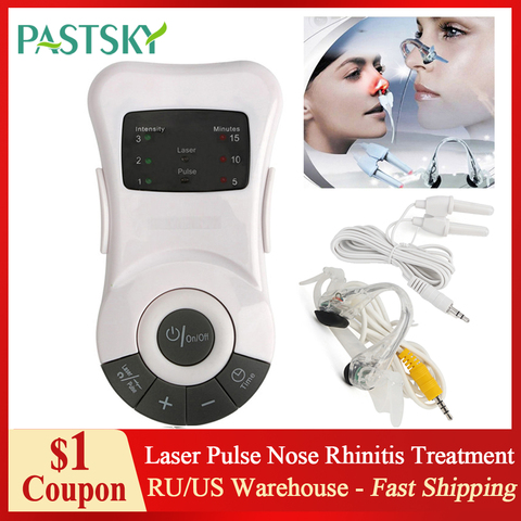 Laser Pulse Nose Rhinitis Allergy Reliever Treatment Anti-snore Apparatus Sinusitis Therapy Massage Clip Health Care Therapy ► Photo 1/6