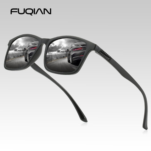 FUQIAN Light Weight TR90 Men Sun Glasses Classic Square Polarized Sunglasses For Male High Quality Driving Eyewear UV400 ► Photo 1/6