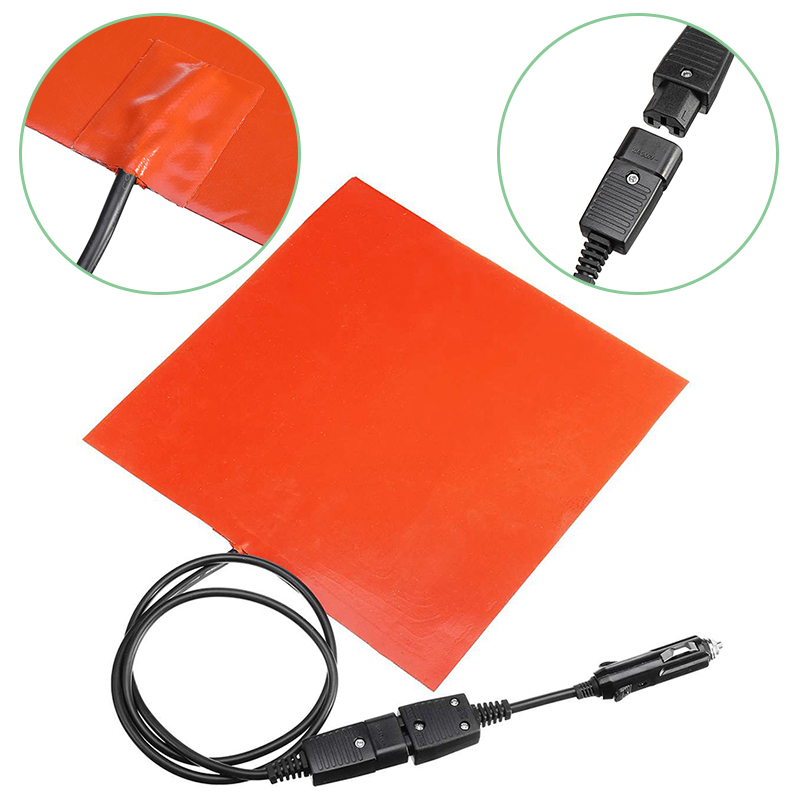 2022 New High Quality 28x28cm 12V 150W Silicone Heating Pad Mat Quick Heater For Food Delivery Bag Warming Accessories ► Photo 1/6