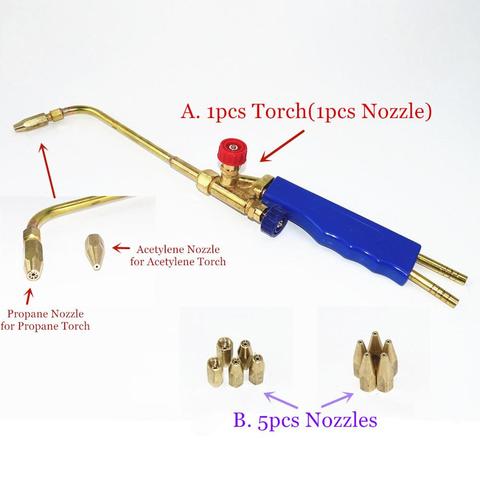 Gas Brazing Torch H01-2 Oxygen Propane Acetylene Liquified Gas for Steel Copper Aluminum Silver Braze Soldering Welding Torch ► Photo 1/6