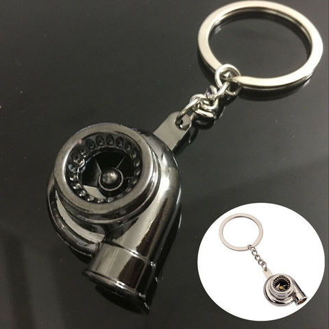 New Universal Car House Cool Gunmetal Spinning Turbo Keychain Turbocharger keyring Creative Design Auto Stylish Accessories ► Photo 1/6