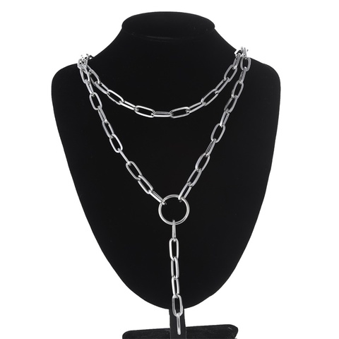 Layered Link chain necklace 2022 Fashion Long Necklace for Women chains choker jewelry kpop aesthetic accessoreis ► Photo 1/5