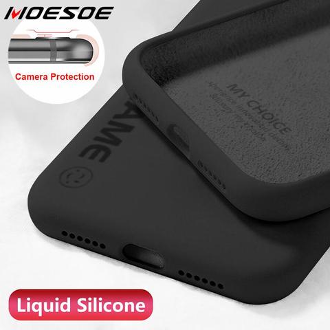 Liquid Silicone Case For Xiaomi Mi 10 9T Pro Pocophone F2 Redmi Note 9 8 Pro Cases Slim Enjoy Letter Soft Phone Back Cover Coque ► Photo 1/6